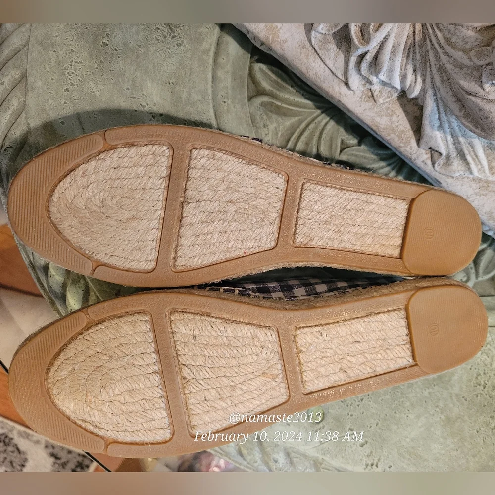 Tory Burch Beacher Brigh Navy Espidrilles Flats Jute Leather Designer #715 - Picture 5 of 16